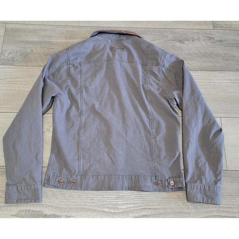 Kimes Ranch Light Gray Worker Jacket with Brown Corduroy Collar - Picture 7 of 16